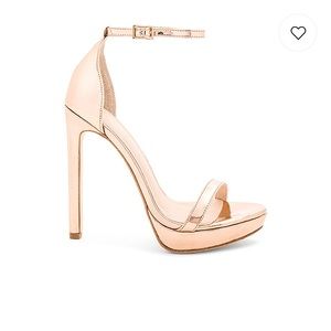 Revolve RAYE metallic gold heels